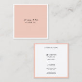 Elegant Modernes, Minimalistisches Berufliches Quadratische Visitenkarte (Vorne/Hinten)