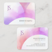 Elegant Modernes Minimalistisches Monogramm Einfac Visitenkarte (Vorne/Hinten)