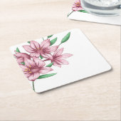 Elegant Modernes Minimalistisches Rosa Rechteckiger Pappuntersetzer (angewinkelt)