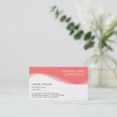 ELEGANT MODERNES MINIMALISTISCHES ROTES WEISS VISITENKARTE (Stehend Vorderseite)