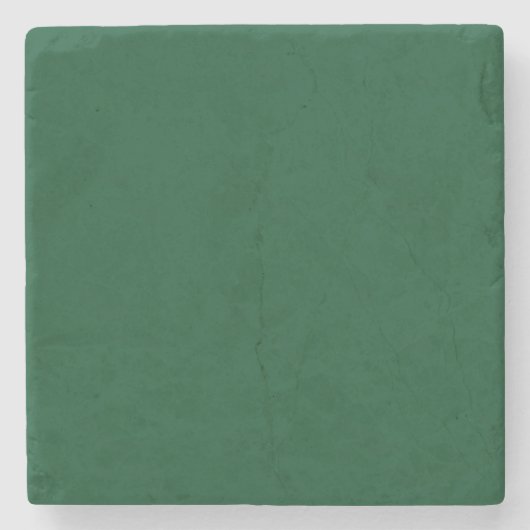 Elegant Modernes Minimalistisches Waldgrün Steinuntersetzer (Vorderseite)