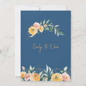 Elegant Modernes Orange Blaues Wasser Einladung (Rückseite)