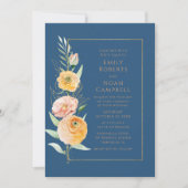 Elegant Modernes Orange Blaues Wasser Einladung (Vorderseite)