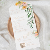 Elegant Modernes orangefarbenes Wasser All In One Einladung