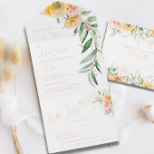 Elegant Modernes orangefarbenes Wasser All In One Einladung