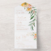 Elegant Modernes orangefarbenes Wasser All In One Einladung (Innen Boden)