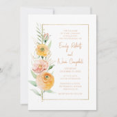 Elegant Modernes orangefarbenes Wasser Einladung (Vorderseite)