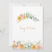 Elegant Modernes orangefarbenes Wasser Einladung (Rückseite)