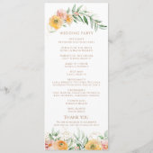 Elegant Modernes orangefarbenes Wasser Programm (Rückseite)