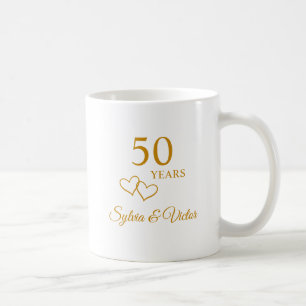 Elegant Modernes Personalisiertes Geschenk zum 50. Kaffeetasse