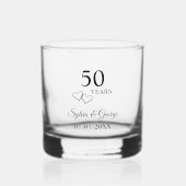 Elegant Modernes Personalisiertes Geschenk zum 50. Whiskyglas (Vorderseite)