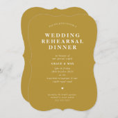 ELEGANT Modernes Probe Abendessen Senf Einladung (Vorne/Hinten)