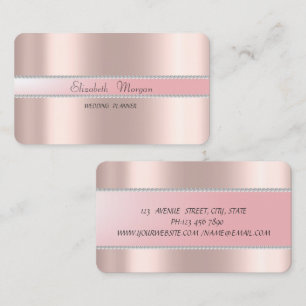 Elegant Modernes Professionelles Roségold, Perlen Visitenkarte