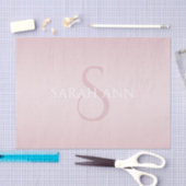 Elegant Modernes Rosa Ombre Name & Monogram Seidenpapier (Handwerk)