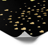 Elegant Modernes Schwarz und Gold Happy Neues Jahr Poster (Ecke)