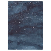 Elegant Modernes Silver Mandala Stripe Navy Blue Klemmbrett (Rückseite)