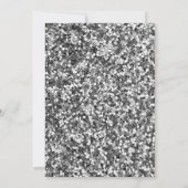 Elegant Modernes Silver Tiara, Sequins Quinceanera Einladung (Rückseite)