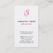 Elegant Modernes, stilvolles Monogramm Visitenkarte (Rückseite)