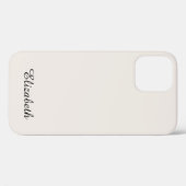Elegant Modernes Template Calligrafy Name Monogram Case-Mate iPhone Hülle (Rückseite (Horizontal))