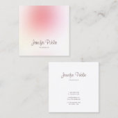 Elegant Modernes Trendy Kreativ Schlicht Beruflich Quadratische Visitenkarte (Vorne/Hinten)