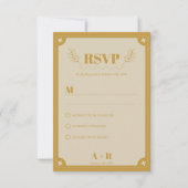 Elegant Modernes Vintag RSVP Karte (Vorderseite)