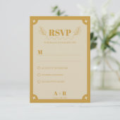 Elegant Modernes Vintag RSVP Karte (Stehend Vorderseite)