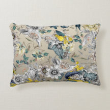 Elegant Modernes Vintages Gold Graugelbe Blüte