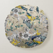 Elegant Modernes Vintages Gold Graugelbe Blüte