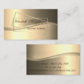 Elegant Modrn Luxury Gold, Rahmen Visitenkarte (Vorne/Hinten)