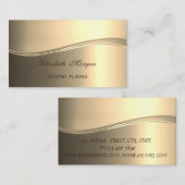 Elegant Modrn Luxury Gold Visitenkarte (Vorne/Hinten)