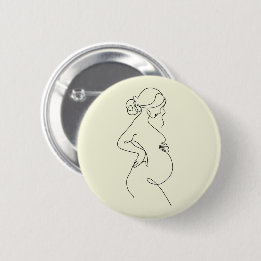 Elegant Mom-to-Be Baby Shower Favor Pin Button