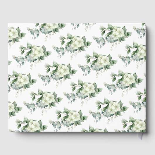 Elegant Mommy Baby Sloth Greenery Baby Shower Gues Gästebuch (Rückseite)