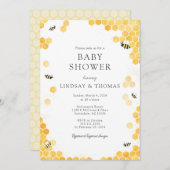 Elegant Mommy to Bee Baby Shower Einladung (Vorne/Hinten)