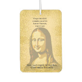 Elegant Mona Lisa Gioconda Leonardo Da Vinci Art Autolufterfrischer (Vorderseite)