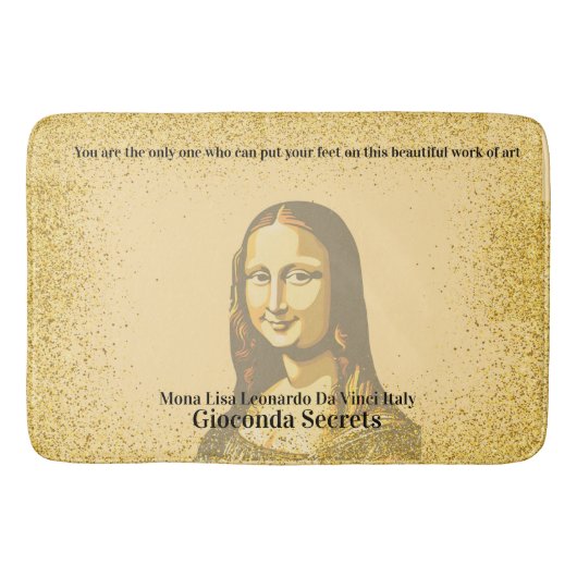 Elegant Mona Lisa Gioconda Leonardo Da Vinci Art Badematte (Vorderseite)