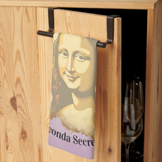 Elegant Mona Lisa Gioconda Leonardo Da Vinci Art Geschirrtuch (Drittel gefaltet)