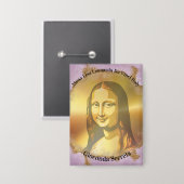 Elegant Mona Lisa Gioconda Leonardo Da Vinci Button (Vorderseite/Rückseite)