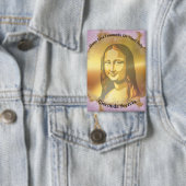 Elegant Mona Lisa Gioconda Leonardo Da Vinci Button (Insitu)