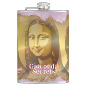Elegant Mona Lisa Gioconda Leonardo Da Vinci Flachmann (Vorderseite)
