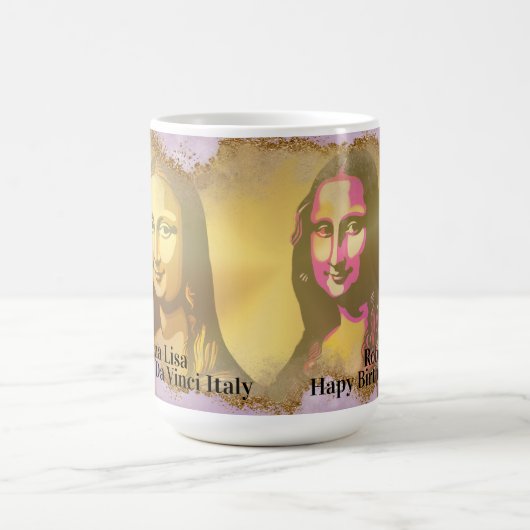 Elegant Mona Lisa Gioconda Leonardo Da Vinci Kaffeetasse (Mittel)