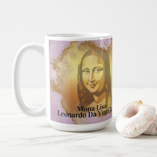 Elegant Mona Lisa Gioconda Leonardo Da Vinci Kaffeetasse (Mit Donut)