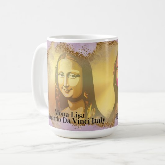 Elegant Mona Lisa Gioconda Leonardo Da Vinci Kaffeetasse (Vorderseite Links)