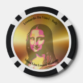Elegant Mona Lisa Gioconda Leonardo Da Vinci Pokerchips (Rückseite)