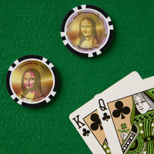 Elegant Mona Lisa Gioconda Leonardo Da Vinci Pokerchips (Pokertisch (doppelt))