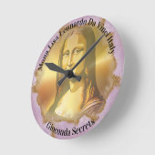 Elegant Mona Lisa Gioconda Leonardo Da Vinci Runde Wanduhr (Winkel)