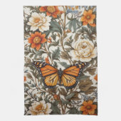 Elegant Monarch Butterfly William Morris Inspired  Geschirrtuch (Vertikal)