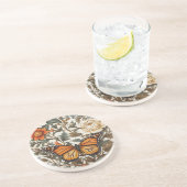 Elegant Monarch Butterfly William Morris Inspired Getränkeuntersetzer (Seite)