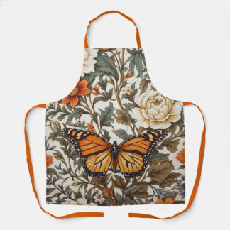 Elegant Monarch Butterfly William Morris Inspired Schürze