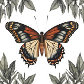Elegant Monarch Butterfly with Grey Leaves  T-Shirt