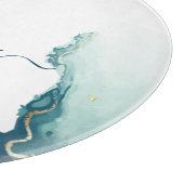 Elegant Monogram Agate Script Chic Schneidebrett (Ecke)